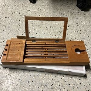 Haven Wooden Bath Caddy with Book Holder